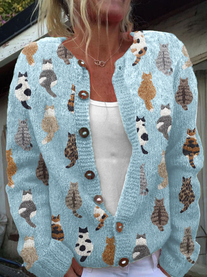 Artistic Cat Cardigan