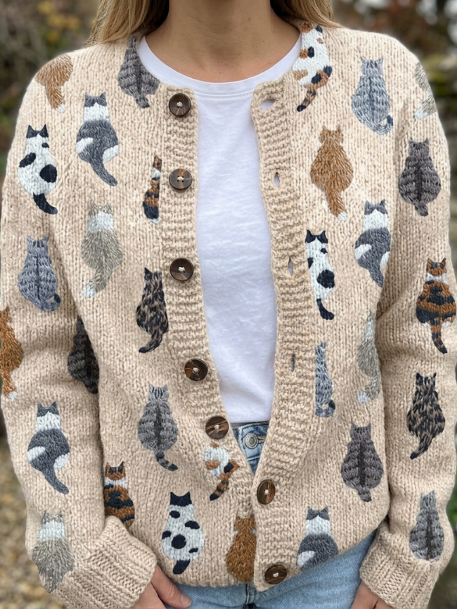 Artistic Cat Cardigan